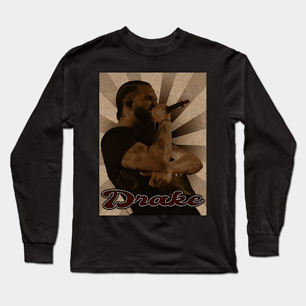 Vintage Classic Drake Long Sleeve T-Shirt by StickMen